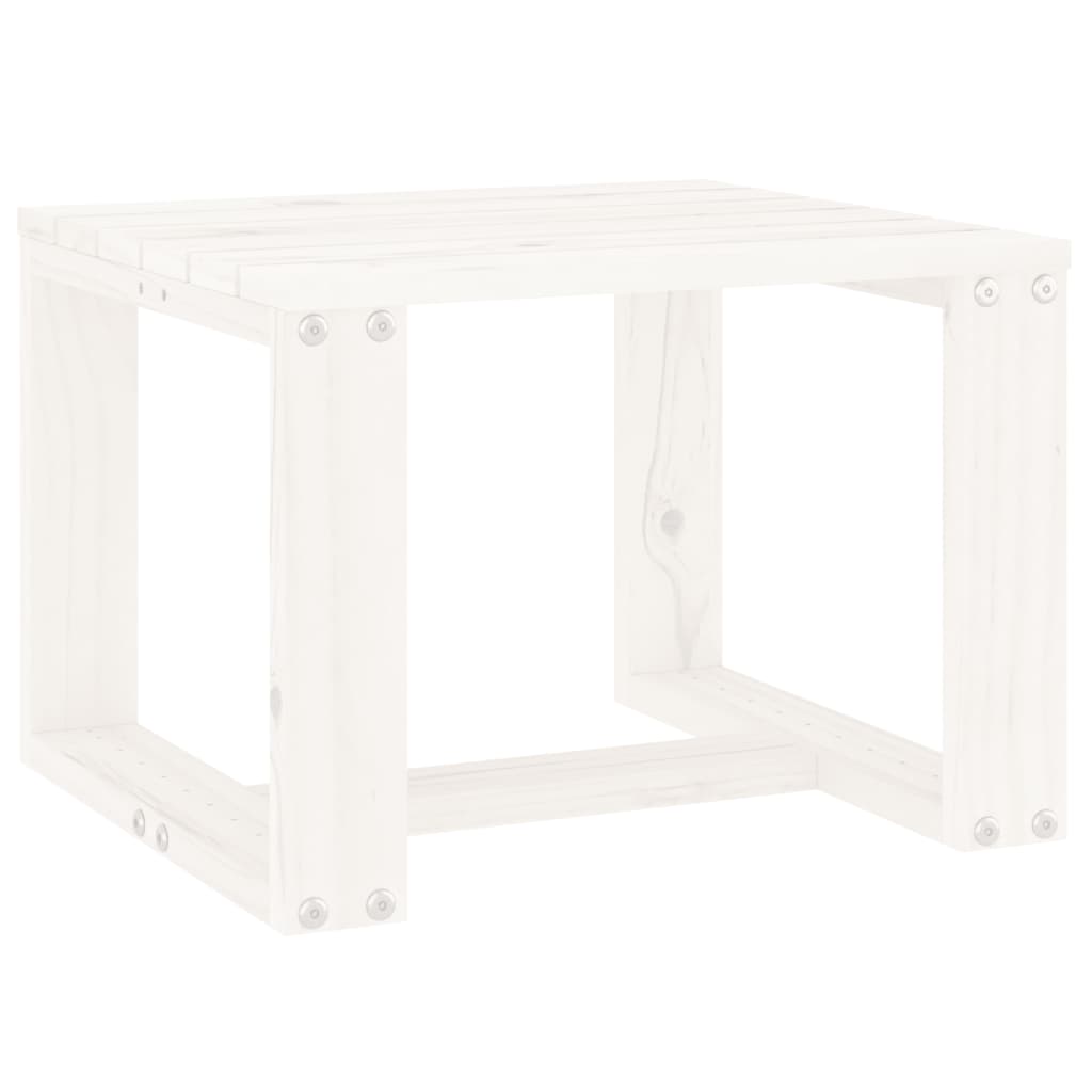 Tavolino da Giardino Bianco 40x38x28,5 cm Legno Massello Pino - homemem39