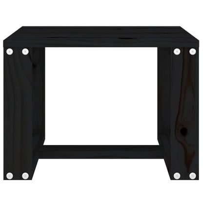 Tavolino da Giardino Nero 40x38x28,5 cm Legno Massello Pino - homemem39