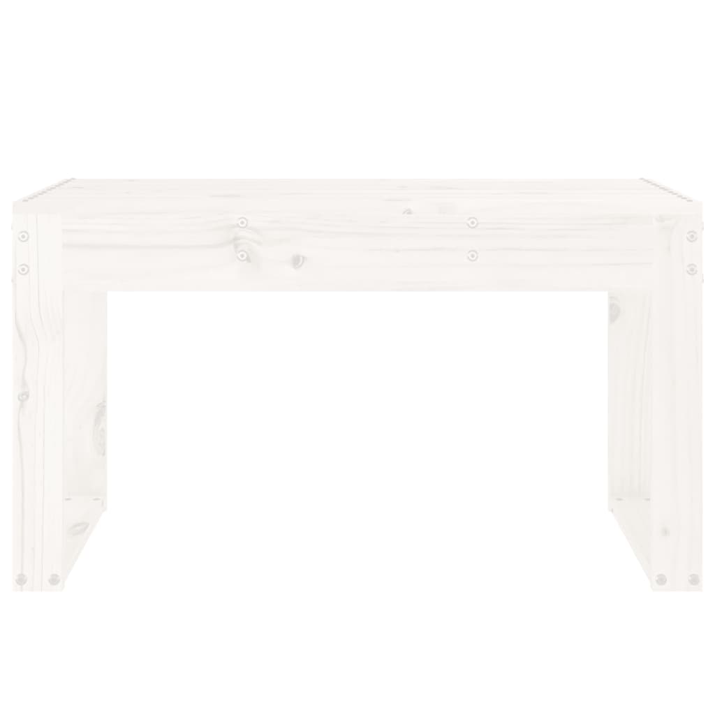 Panca da Giardino Bianca 80x38x45 cm Legno Massello di Pino - homemem39