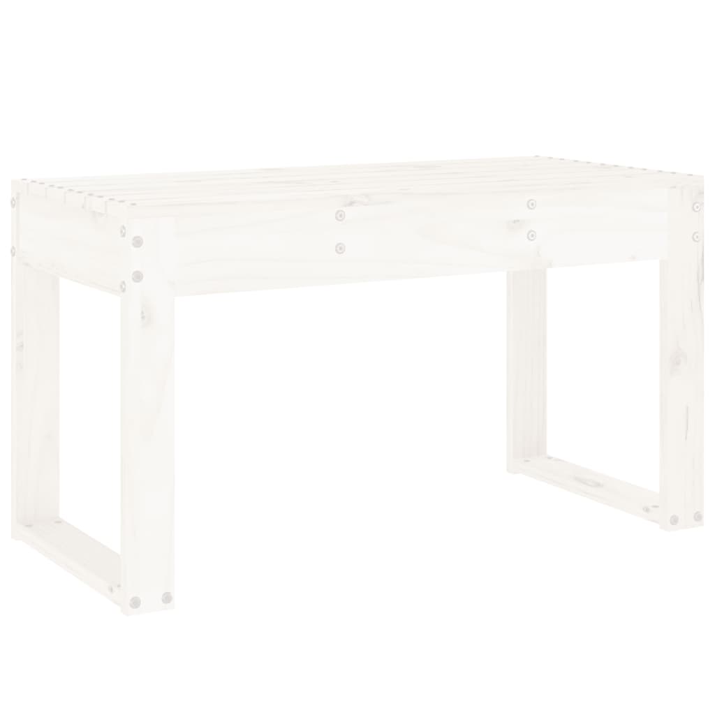 Panca da Giardino Bianca 80x38x45 cm Legno Massello di Pino - homemem39