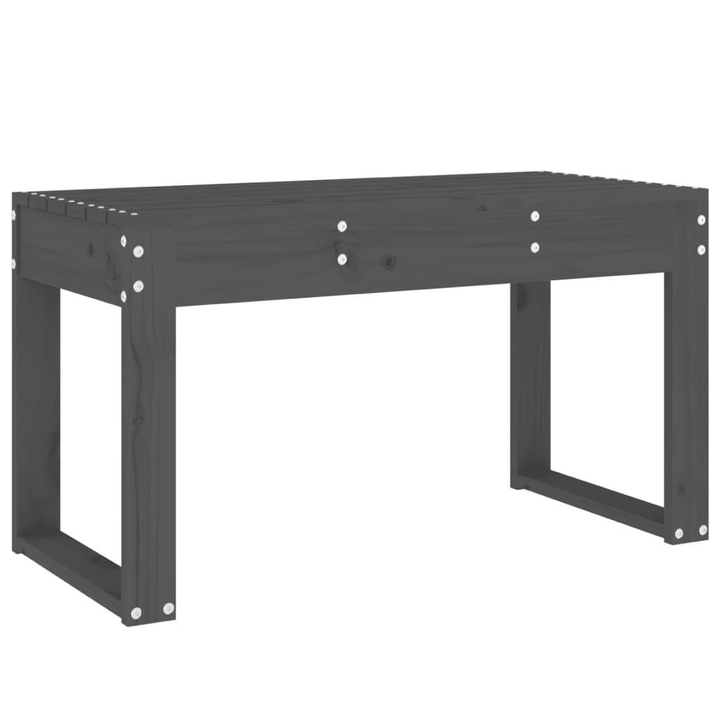 Panca da Giardino Grigia 80x38x45 cm Legno Massello di Pino - homemem39