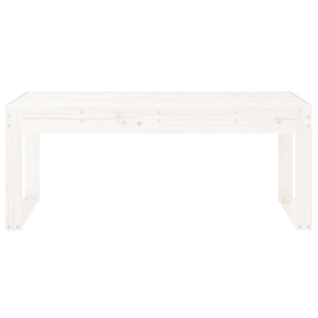 Panca da Giardino Bianca 110x38x45 cm Legno Massello di Pino - homemem39