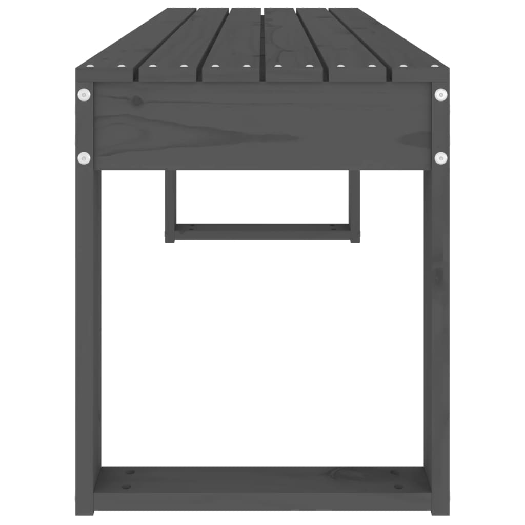 Panca da Giardino Grigia 110x38x45 cm Legno Massello di Pino - homemem39