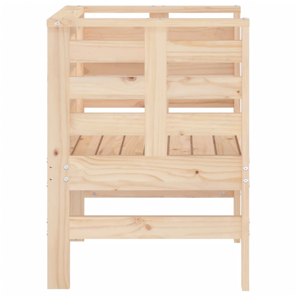 Sedie da Giardino 2pz 61,5x53x71 cm in Legno Massello di Pino - homemem39