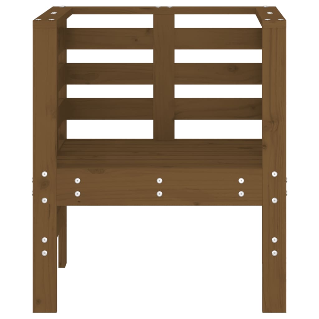 Sedie da Giardino 2pz Miele 61,5x53x71cm Legno Massello di Pino - homemem39