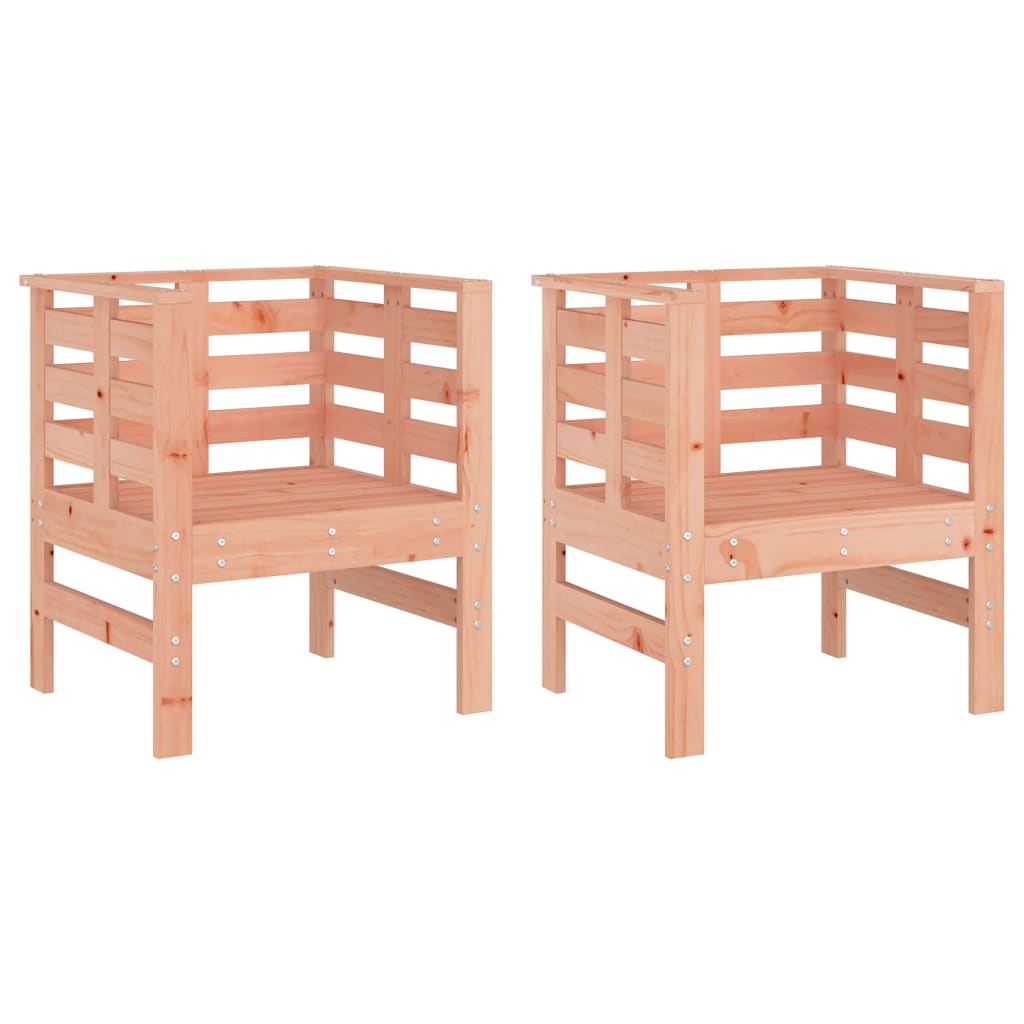 Sedie da Giardino 2pz 61,5x53x71 cm Legno Massello di Douglas - homemem39