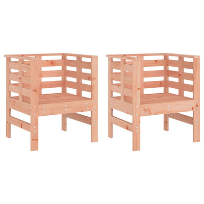 Sedie da Giardino 2pz 61,5x53x71 cm Legno Massello di Douglas - homemem39