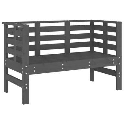 Panca da Giardino Grigia 111,5x53x71 cm Legno Massello di Pino - homemem39