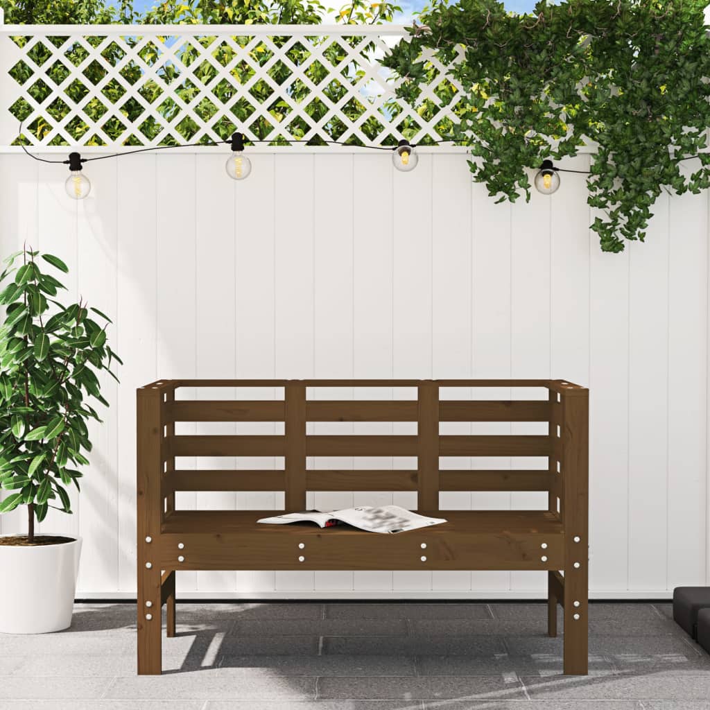 Panca da Giardino Miele 111,5x53x71 cm Legno Massello di Pino - homemem39