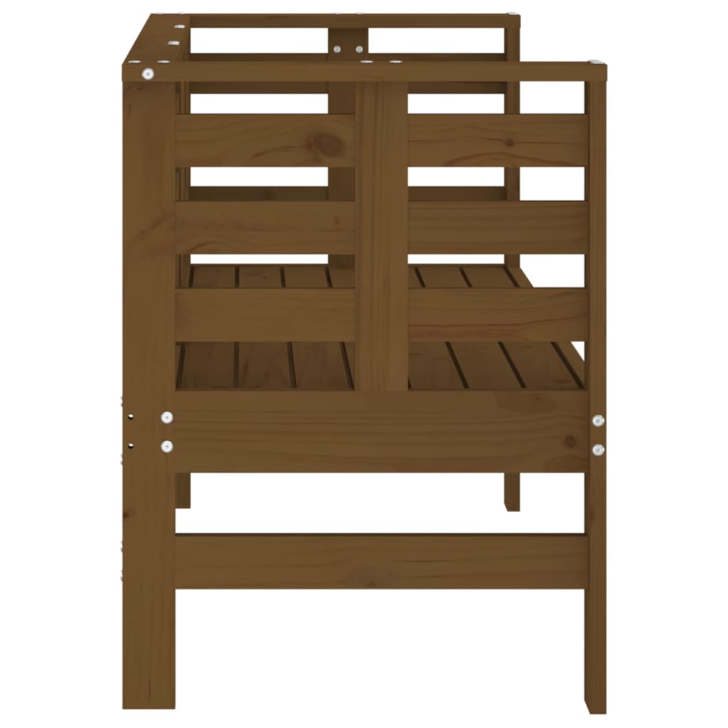 Panca da Giardino Miele 111,5x53x71 cm Legno Massello di Pino - homemem39