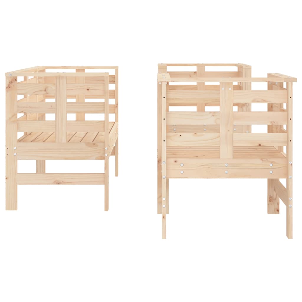 Set Salotto da Giardino 3 pz in Legno Massello di Pino - homemem39