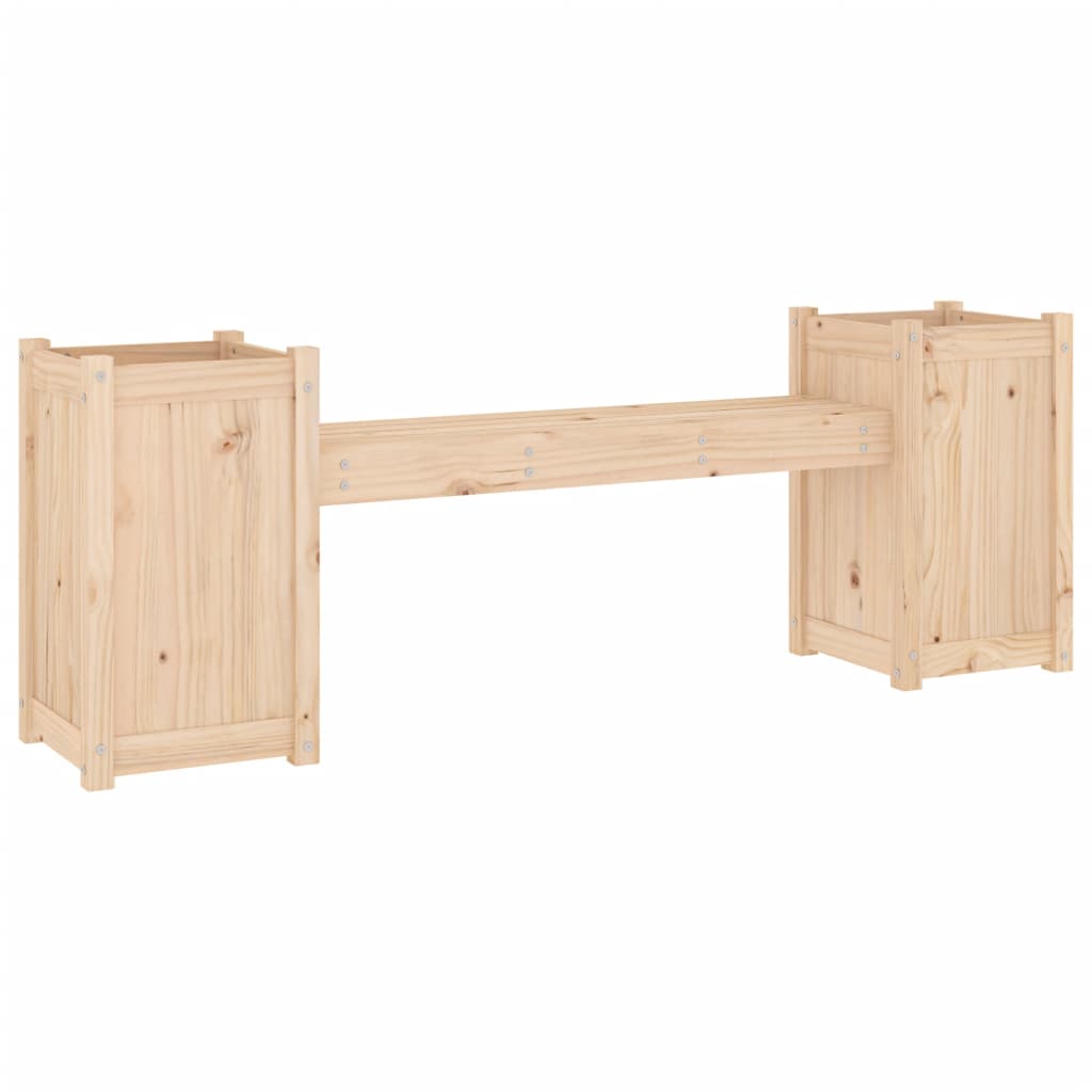 Panchina con Fioriera 180x36x63 cm Legno Massello di Pino - homemem39