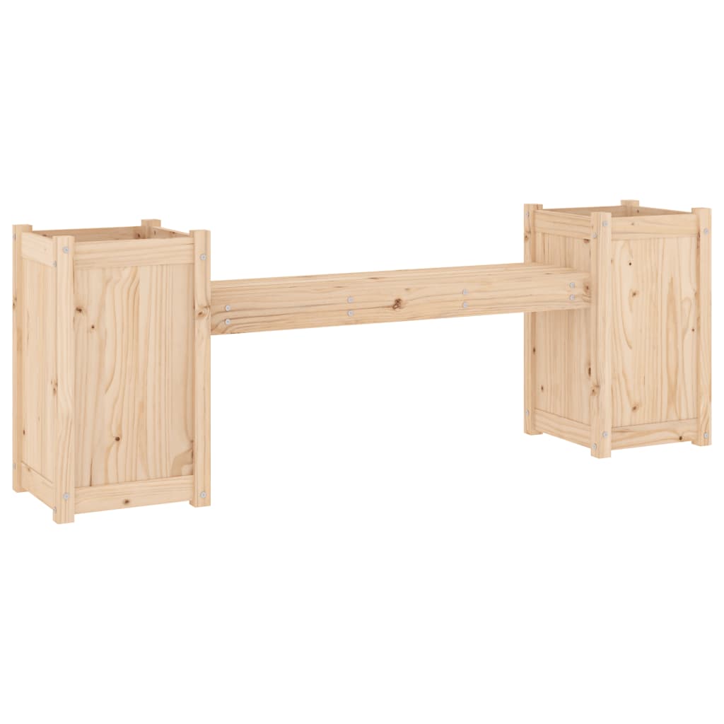 Panchina con Fioriera 180x36x63 cm Legno Massello di Pino - homemem39