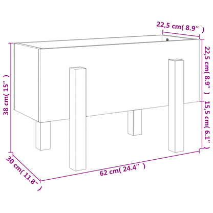 Fioriera da Giardino Bianca 62x30x38 cm Legno Massello di Pino - homemem39