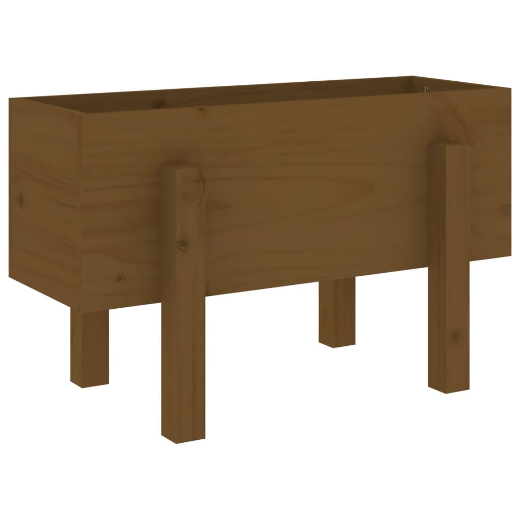 Fioriera da Giardino Miele 62x30x38 cm Legno Massello di Pino - homemem39