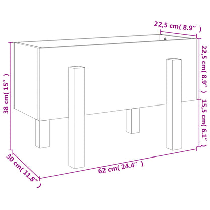 Fioriera da Giardino Miele 62x30x38 cm Legno Massello di Pino - homemem39