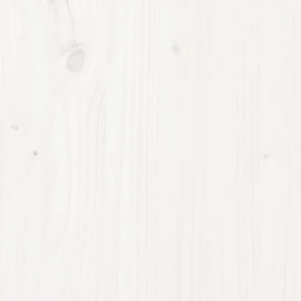 Fioriera Rialzata da Giardino Bianca 160x30x38 cm Massello Pino - homemem39