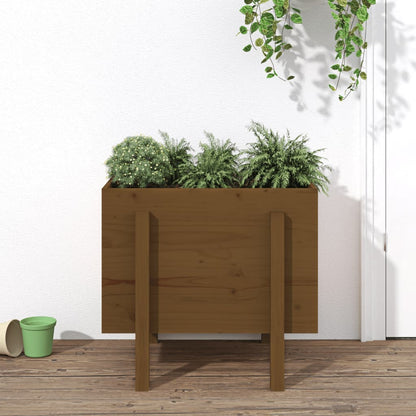 Fioriera da Giardino Miele 62x50x57 cm Legno Massello di Pino - homemem39