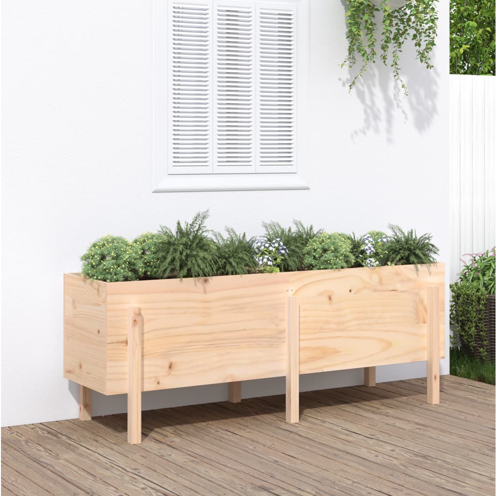 Fioriera Rialzata da Giardino 160x50x57 cm Legno Massello Pino - homemem39