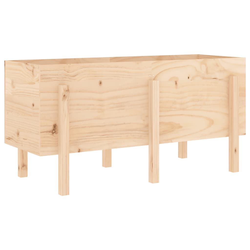 Fioriera Rialzata da Giardino 121x50x57 cm Legno Massello Pino - homemem39