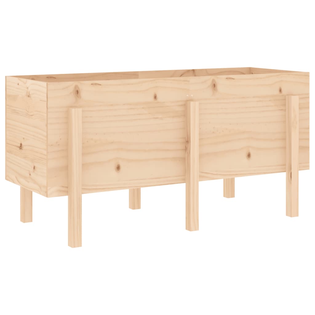 Fioriera Rialzata da Giardino 121x50x57 cm Legno Massello Pino - homemem39