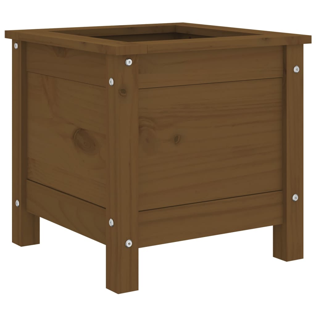 Fioriera da Giardino Miele 40x40x39 cm Legno Massello di Pino - homemem39