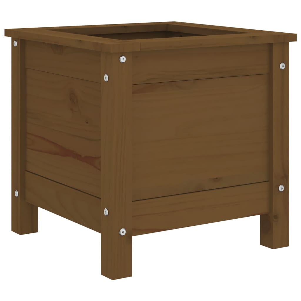 Fioriera da Giardino Miele 40x40x39 cm Legno Massello di Pino - homemem39