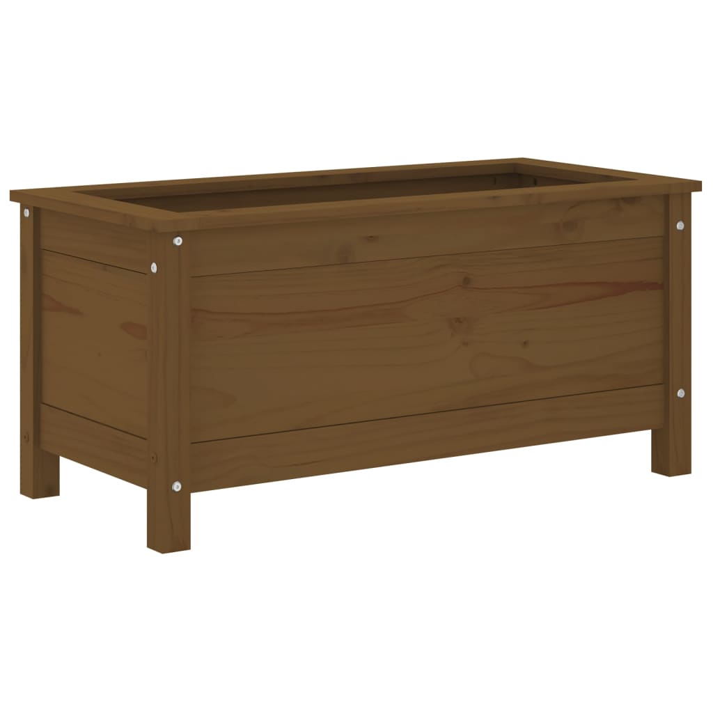 Fioriera da Giardino Miele 82,5x40x39 cm Legno Massello di Pino - homemem39