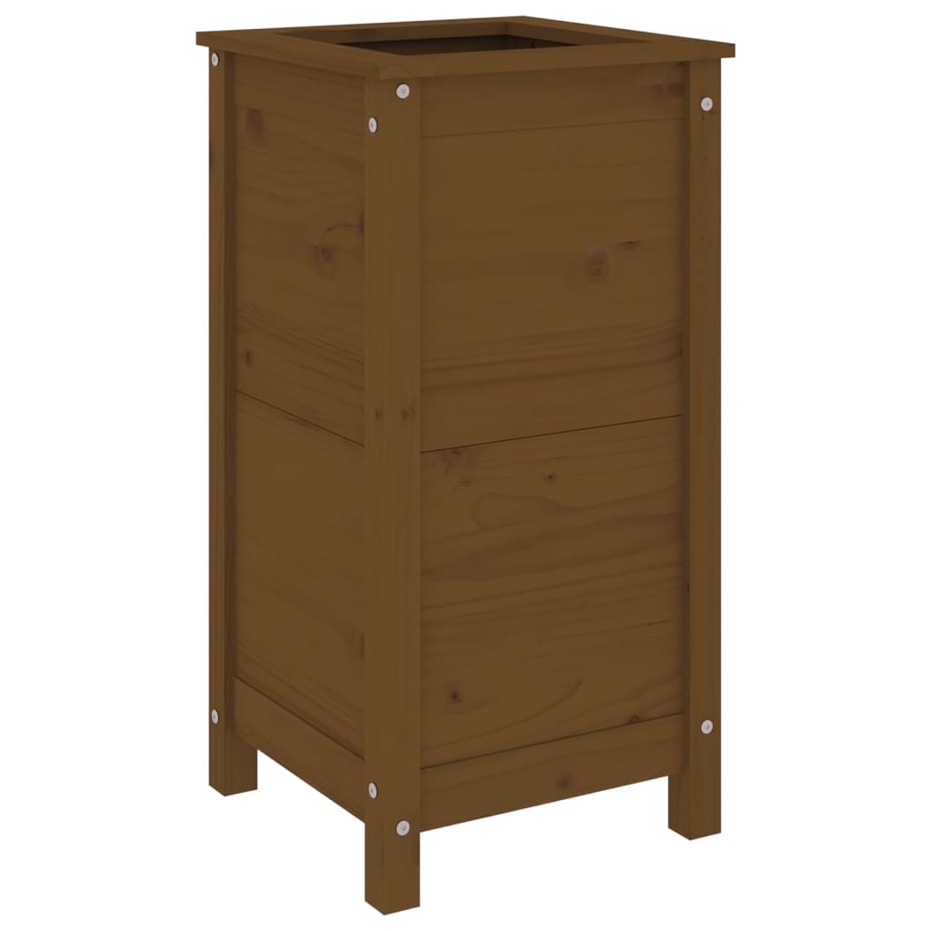 Fioriera da Giardino Miele 40x40x78 cm Legno Massello di Pino - homemem39