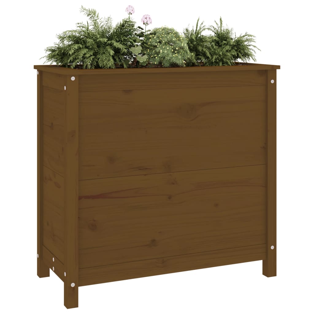 Fioriera da Giardino Miele 82,5x40x78 cm Legno Massello di Pino - homemem39