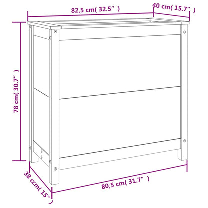 Fioriera da Giardino Miele 82,5x40x78 cm Legno Massello di Pino - homemem39