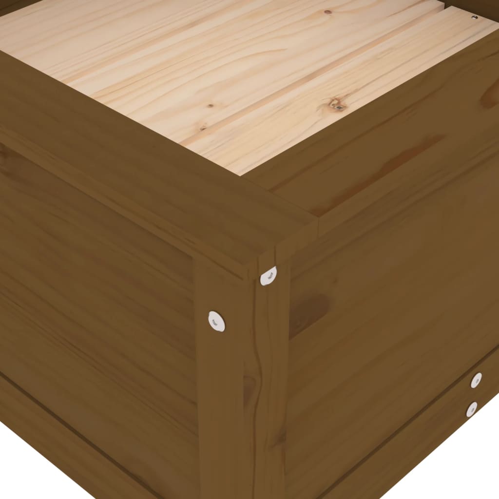 Fioriera da Giardino Miele 82,5x82,5x39 cm Legno Massello Pino - homemem39