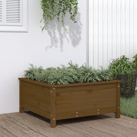 Fioriera da Giardino Miele 82,5x82,5x39 cm Legno Massello Pino - homemem39