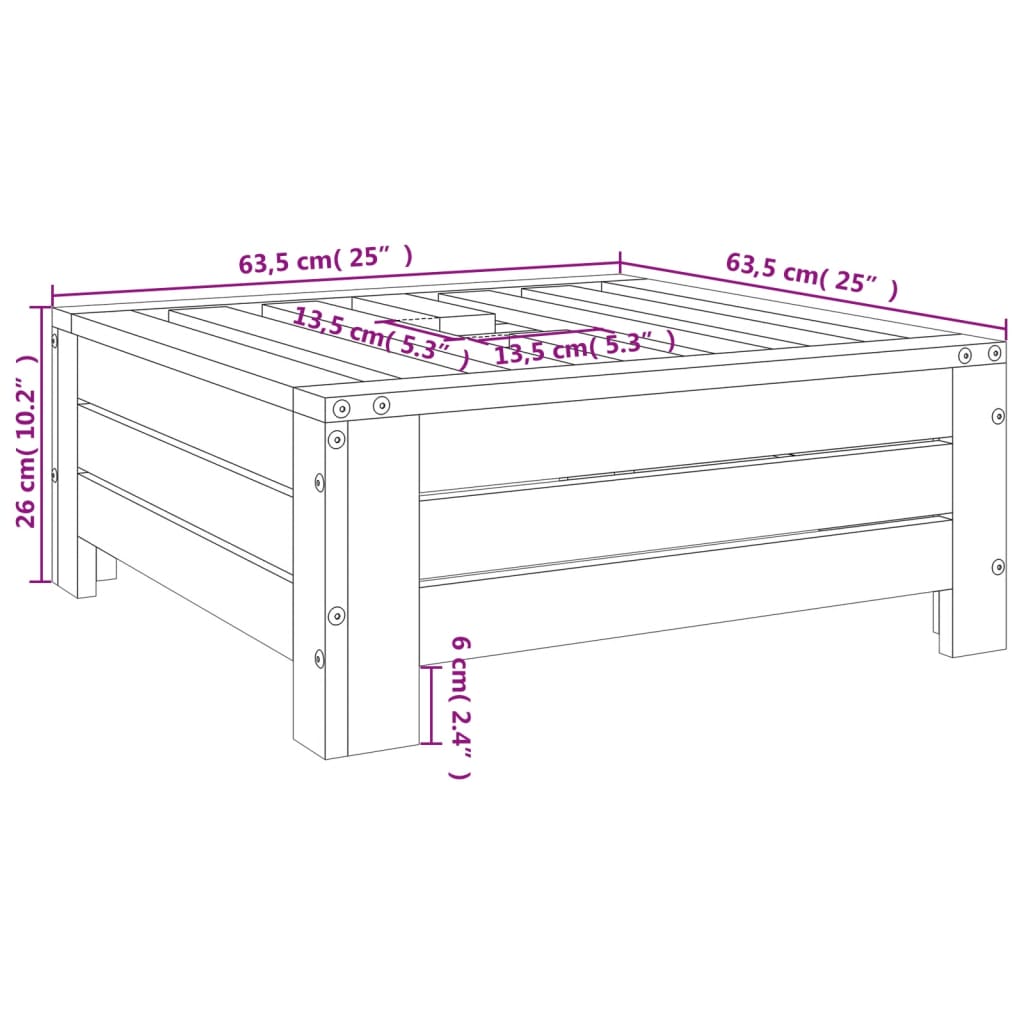 Copertura per Base Ombrellone in Legno Massello di Pino - homemem39