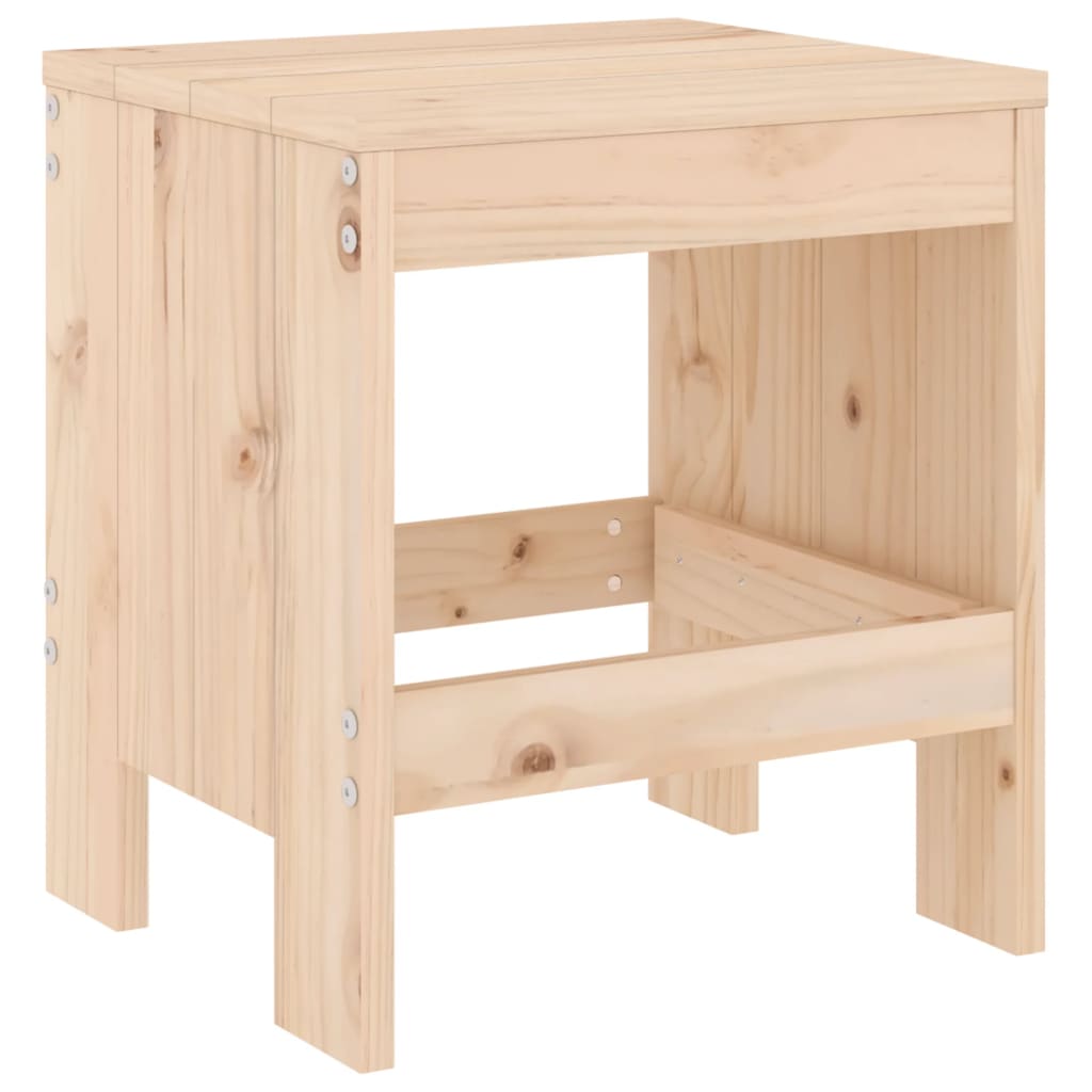 Sgabelli da Giardino 2 pz 40x36x45 cm in Legno Massello di Pino - homemem39