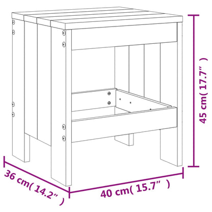 Sgabelli da Giardino 2 pz 40x36x45 cm in Legno Massello di Pino - homemem39