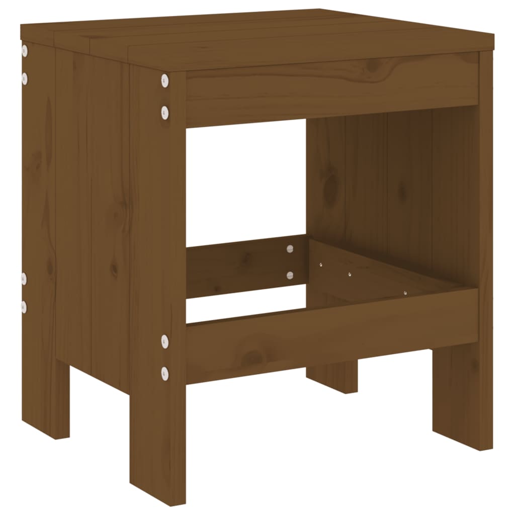 Sgabelli da Bar 2 pz Miele 40x36x45 cm Legno Massello di Pino - homemem39