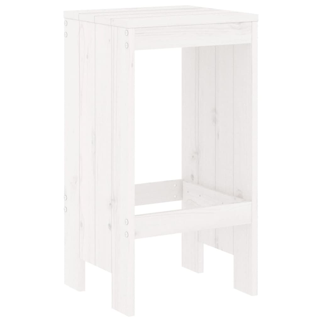 Sgabelli da Bar 2 pz Bianchi 40x36x75 cm Legno Massello di Pino - homemem39