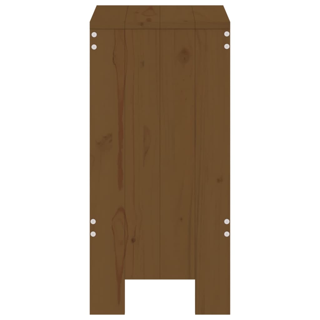 Sgabelli da Bar 2 pz Miele 40x36x75 cm Legno Massello di Pino - homemem39