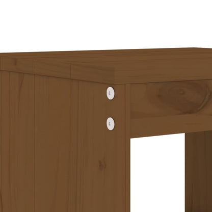 Sgabelli da Bar 2 pz Miele 40x36x75 cm Legno Massello di Pino - homemem39