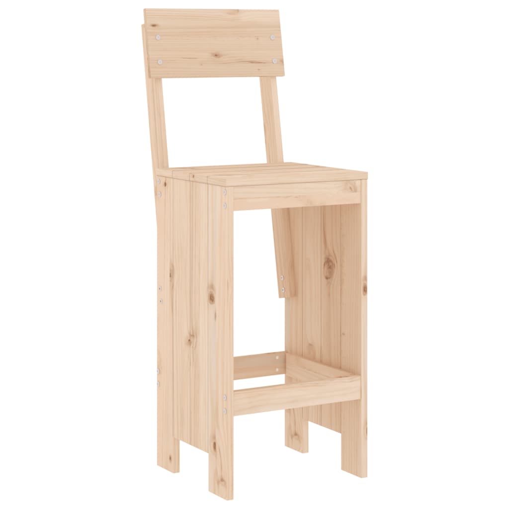 Sgabelli da Bar 2 pz 40x48,5x115,5 cm in Legno Massello di Pino - homemem39