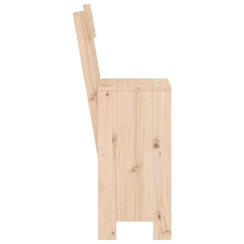 Sgabelli da Bar 2 pz 40x48,5x115,5 cm in Legno Massello di Pino - homemem39