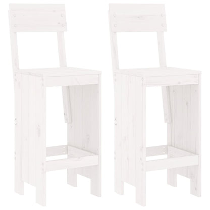 Sgabelli da Bar 2pz Bianchi 40x48,5x115,5cm Legno Massello Pino - homemem39