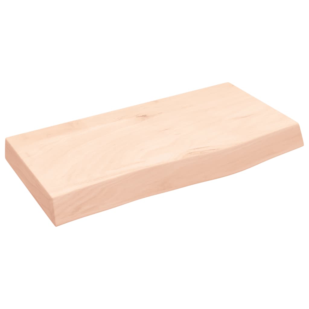 Ripiano a Parete 60x30x(2-6) cm Massello Rovere Non Trattato - homemem39