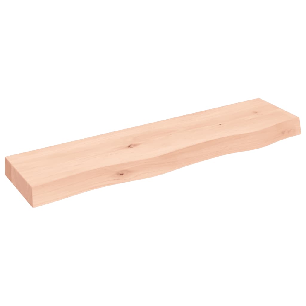 Ripiano a Parete 80x20x6 cm Legno Massello Rovere Non Trattato - homemem39