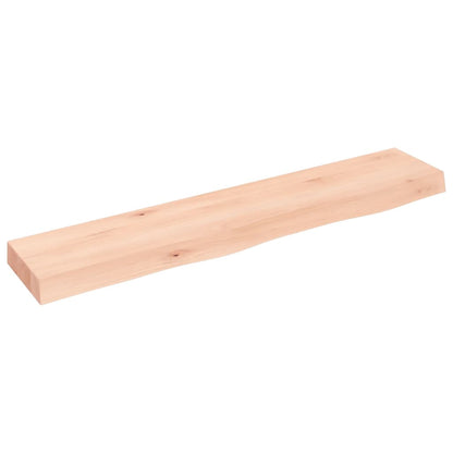 Ripiano a Parete 100x20x6 cm Legno Massello Rovere Non Trattato - homemem39