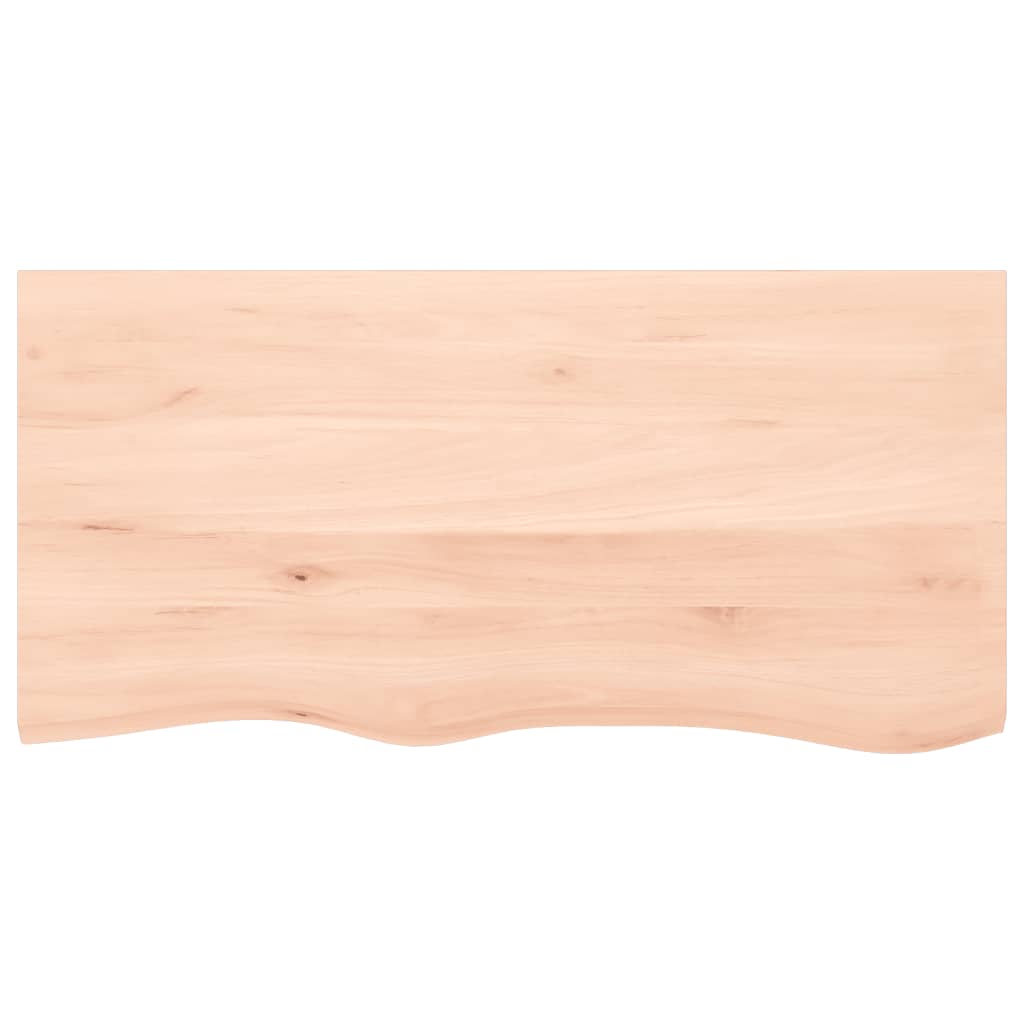 Ripiano a Parete 100x50x2 cm Legno Massello Rovere Non Trattato - homemem39