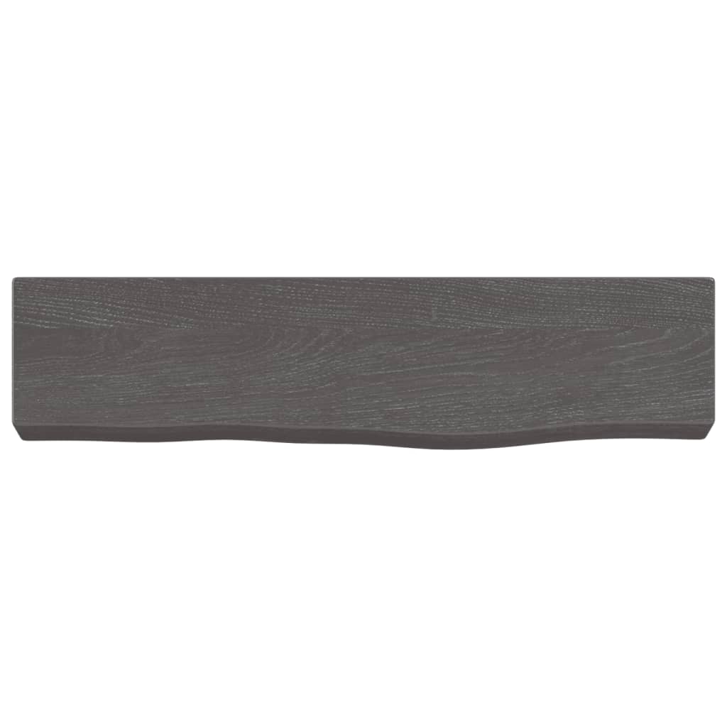 Ripiano Muro Marrone Scuro 40x10x4 cm Massello Rovere Trattato - homemem39