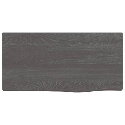 Ripiano Muro Marrone Scuro 40x20x2 cm Massello Rovere Trattato - homemem39