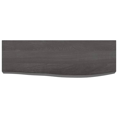 Ripiano Muro Marrone Scuro 60x20x6 cm Massello Rovere Trattato - homemem39